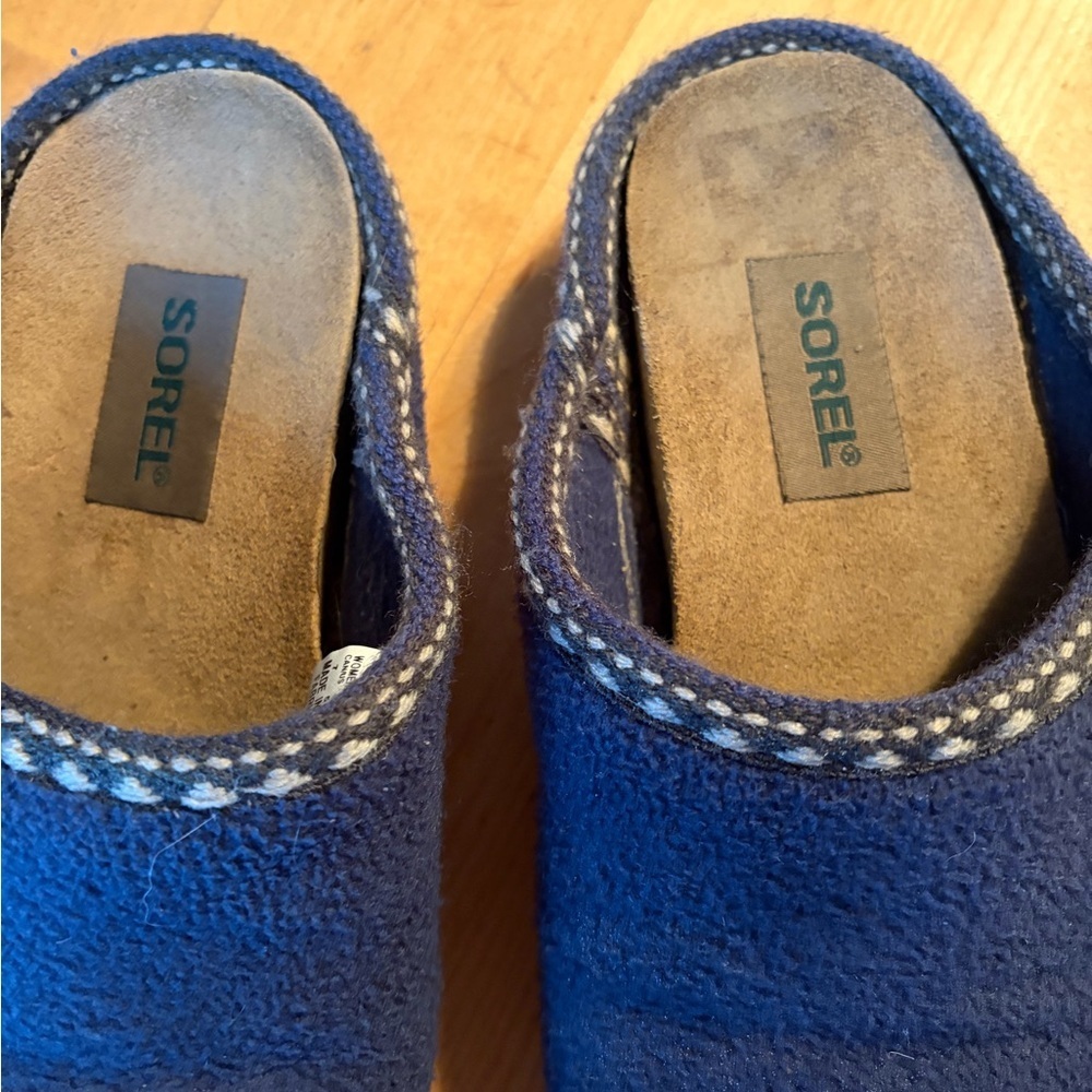 Sorel Royal Blue Fleece Slip-On Clogs/slippers women’s size 7 - Picture 3 of 9